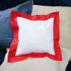 Baby Square Pillow. Red colored trimmed
