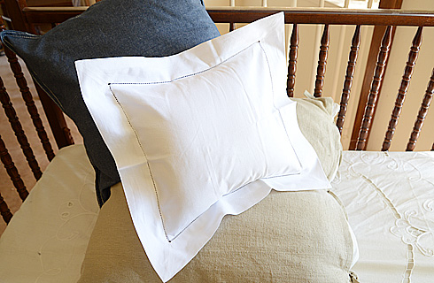 traditional hemstitch square baby pillows