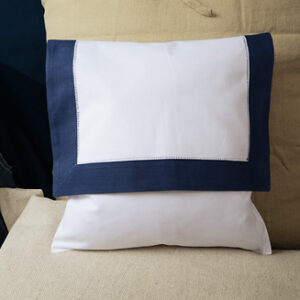 Hemstitch Envelope Pillows, 12×12″, Colored Trims ( Sham Only)