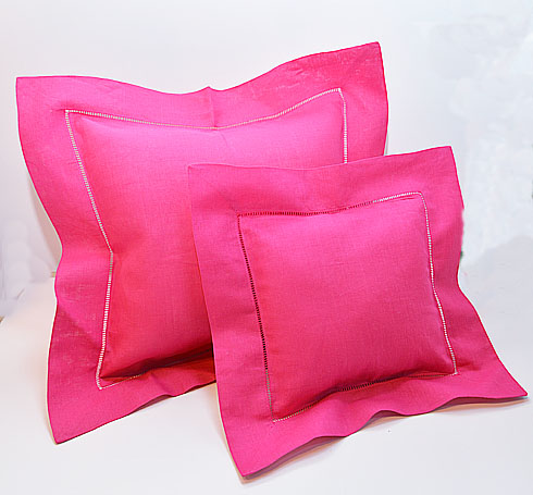 Raspberry Sorbet color. Hemstitch Baby Pillows