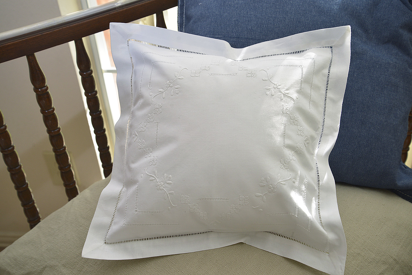 Double Hemstitch & Embroidered Baby Pillows