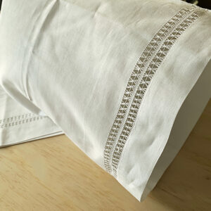 (2) Baby Pillowcases with Double Twisted Hemstitches