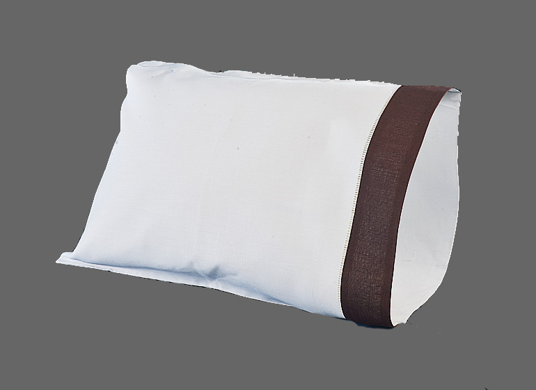 baby pillowcase chocoate brown color border