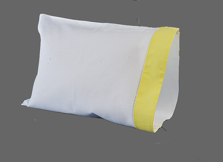 baby pillowcase lemon verbena color border