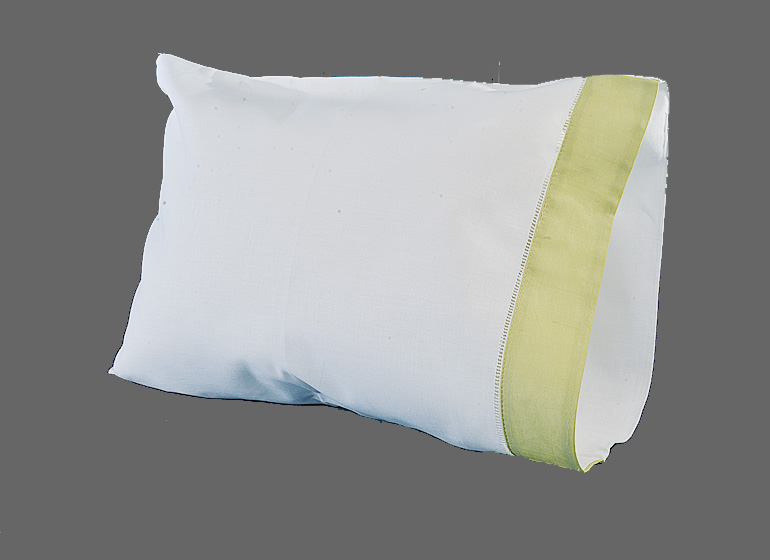 baby pillowcase willow green color border